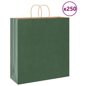 vidaXL Pappersp&aring;sar 250 st med handtag gr&ouml;n 45x17x48 cm