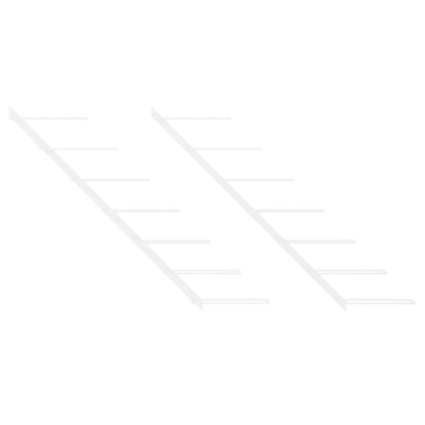 vidaXL Väggmonterat vinställ för 7 flaskor 2 st vit metall