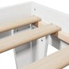 vidaXL Sängram utan madrass vit 100x200 cm massiv furu