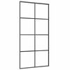 vidaXL Skjutd&ouml;rr med beslag svart 102,5x205 cm ESG-glas