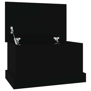 vidaXL F&ouml;rvaringsl&aring;da svart 50x30x28 cm konstruerat tr&auml;