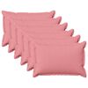 vidaXL Kudd&ouml;verdrag 6 st HOUTEN Rosa 50 x 75 cm Faux Linne