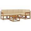 vidaXL Utomhussoffset 6 st Naturlig och Beige