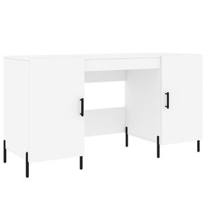 vidaXL Skrivbord vit 140x50x75 cm konstruerat tr&auml;