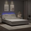 vidaXL Bed Frame "Viana" with LED without Mattress White 160x200 cm