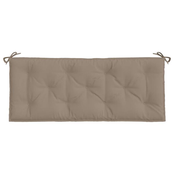 vidaXL Bänkdyna för trädgården taupe 120x50x7 cm oxfordtyg