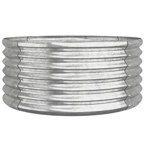 vidaXL Odlingsl&aring;da galvaniserat st&aring;l 80x80x38 cm silver