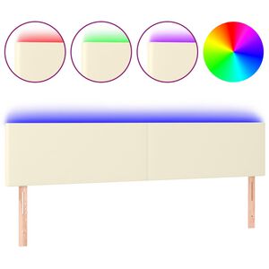 vidaXL S&auml;nggavel LED gr&auml;ddvit 180x5x78/88 cm konstl&auml;der