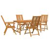 vidaXL Tr&auml;dg&aring;rdsm&ouml;belset 5 st Brun Massivt Akaciatr&auml;
