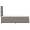 vidaXL LED Box S&auml;ng med madrass med huvudgavel Taupe 80 x 200 cm tyg