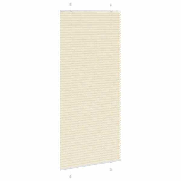 vidaXL Plisserad persienn cremef&auml;rgad 95x200 cm tyg bredd 94,4 cm