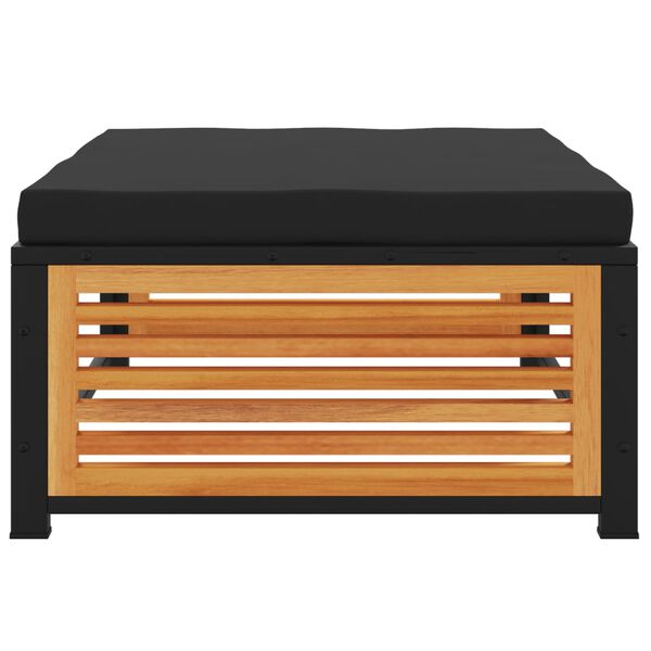 vidaXL Tr&auml;dg&aring;rdspall med dyna 68x68x30 cm massivt akaciatr&auml;