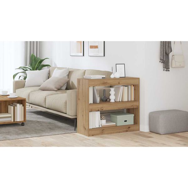 vidaXL Bokskåp/rumsavdelare artisan ek 80x30x72 cm