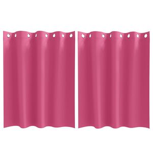 vidaXL M&ouml;rkl&auml;ggningsgardiner med Ringar 2 pcs Klart Pink 140 x 140 cm