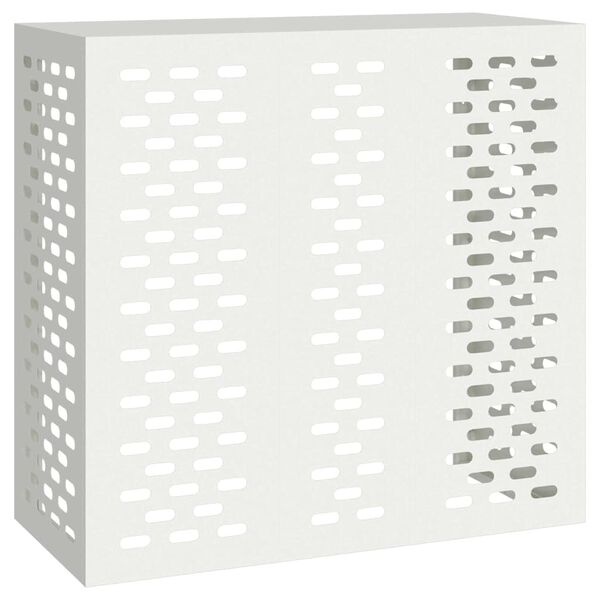 vidaXL Täckning för Luftkonditionering Vit 110 x 50 x 105 cm Stål