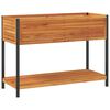 vidaXL Odlingsl&aring;da med hylla 110x45x80 cm massiv akacia och st&aring;l