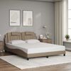 vidaXL Bed Frame "Viana" without Mattress Cappuccino 160x200 cm Faux Leather