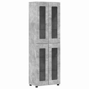 vidaXL Sk&aring;p FLORIN 60 x 35 x 182 cm Betonggr&aring; Konstruerat tr&auml;