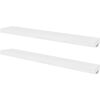 2 Flytande v&auml;gghyllor i MDF 100x20x3,8 cm vit