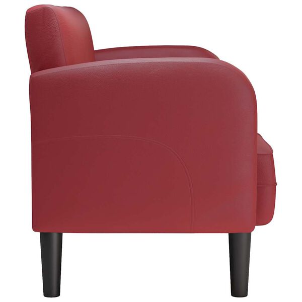 vidaXL Loveseat soffa vinr&ouml;d 110 cm konstl&auml;der