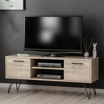 Homemania TV-bänk Almira 120x35x50 cm trä och svart