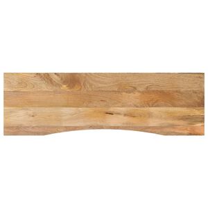 vidaXL Skrivbordsskiva med kurva 160x50x2,5 cm massivt grovt mangotr&auml;