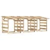 vidaXL Pergola med tak 3 delar 100x90x100 cm impregnerad furu