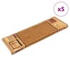 vidaXL Trappstegsmattor sj&auml;lvh&auml;ftande 5 st 65x21x4 cm beige