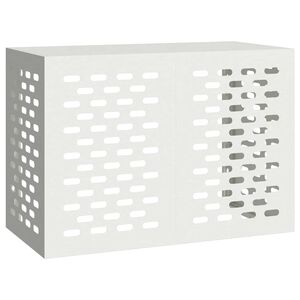 vidaXL T&auml;ckning f&ouml;r Luftkonditionering Vit 100 x 50 x 70 cm St&aring;l