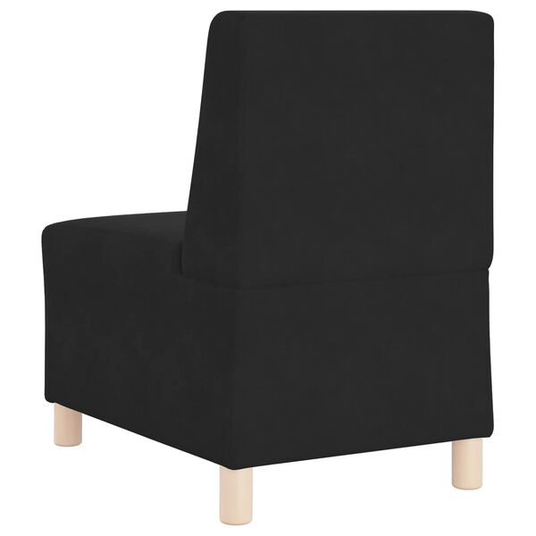 vidaXL | Modulsofa utan armst&ouml;d | Svart 55 x 74 x 82 cm Sammet