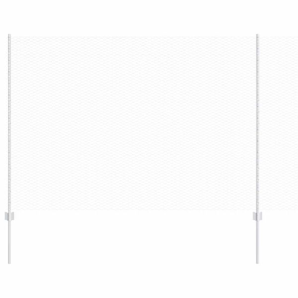 vidaXL St&auml;ngsel med stolpe Silver 1,6 x 25 m St&aring;l