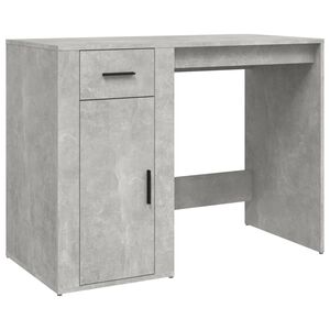 vidaXL Skrivbord betonggr&aring; 100x49x75 cm konstruerat tr&auml;
