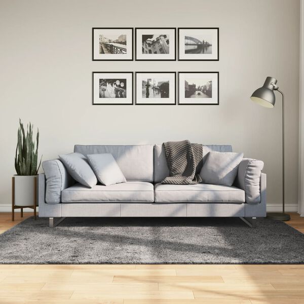 vidaXL Mjuk matta HUARTE med kort lugg tv&auml;ttbar antracit 140x200 cm