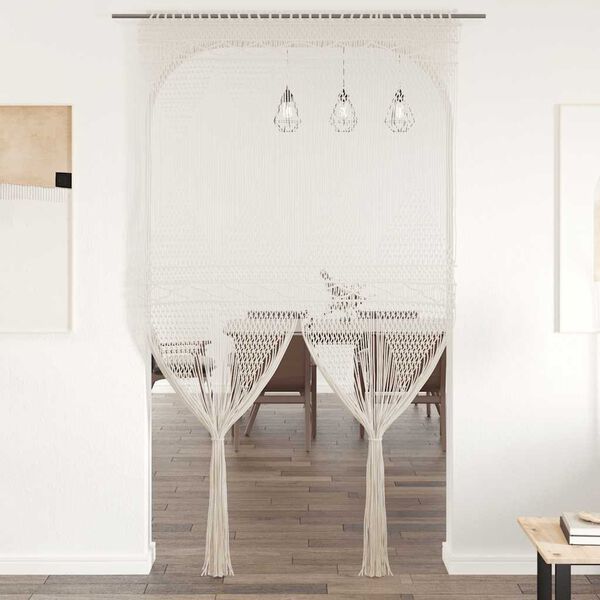 vidaXL Gardin makramé 140x240 cm bomull