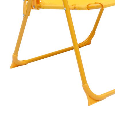 vidaXL Caféset för barn med parasoll 3 delar gul