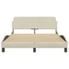 vidaXL Bed Frame "Dover" Cream 120x200 cm Fabric