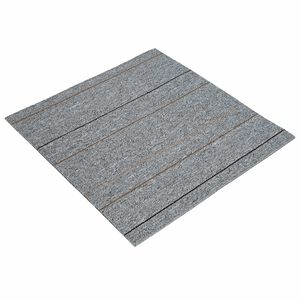 vidaXL Mattan platta Ljusgr&aring; med r&auml;nder 50 x 50 cm 20 st