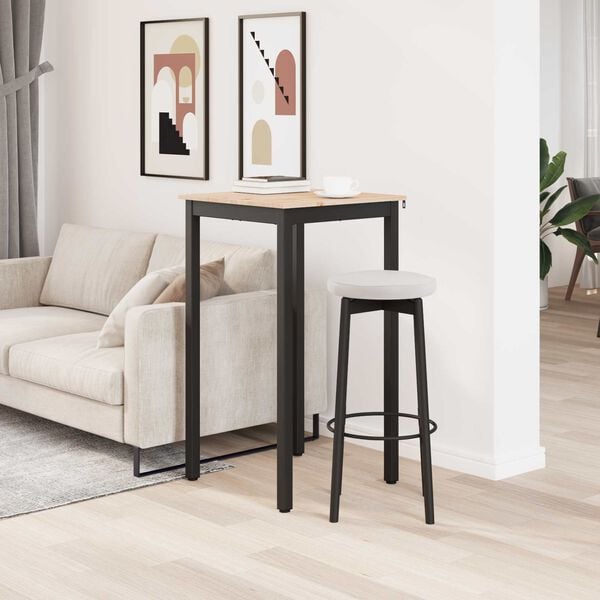 vidaXL Barbord Naturf&auml;rg 60 x 60 x 105 cm Massiv furu