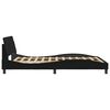 vidaXL Bed Frame "Dover" Black 140x190 cm Fabric