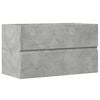 vidaXL Badrumssk&aring;p betonggr&aring; 80x38,5x45 cm konstruerat tr&auml;