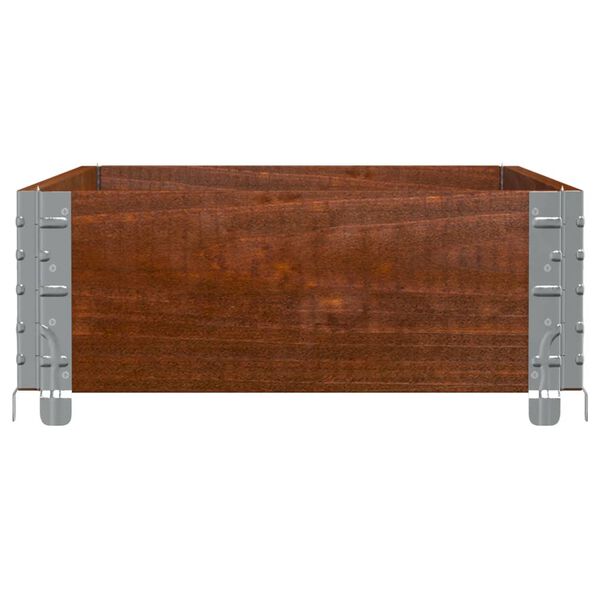 vidaXL Pallkrage brun 100x50 cm massivt furu