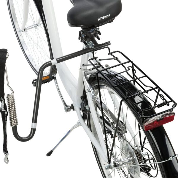 TRIXIE Cykelspringer med koppel f&ouml;r hund U-formad svart