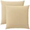 vidaXL Kudd&ouml;verdrag 2 st HEERLEN Beige 60 x 60 cm Polyester