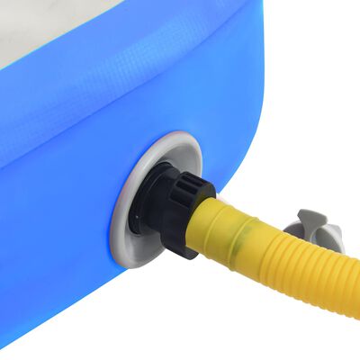 vidaXL Uppblåsbar gymnastikmatta med pump 60x100x10 cm PVC blå