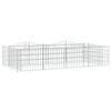 vidaXL Upph&ouml;jd planteringsgabion 200x100x50 cm galvaniserat j&auml;rn
