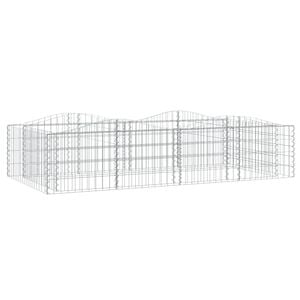vidaXL Upph&ouml;jd planteringsgabion 200x100x50 cm galvaniserat j&auml;rn
