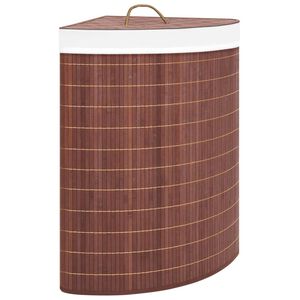 vidaXL Tv&auml;ttkorg f&ouml;r h&ouml;rn bambu brun 60 L