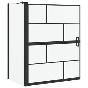 vidaXL Duschsk&auml;rm f&ouml;r Bad Svart och Transparent 100 x 68 x 128 cm