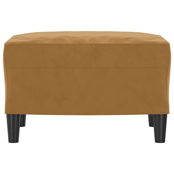 vidaXL Fotpall brun 60x50x41 cm sammet