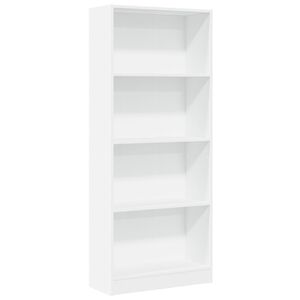 vidaXL Bokhylla vit 60x24x143 cm konstruerat tr&auml;